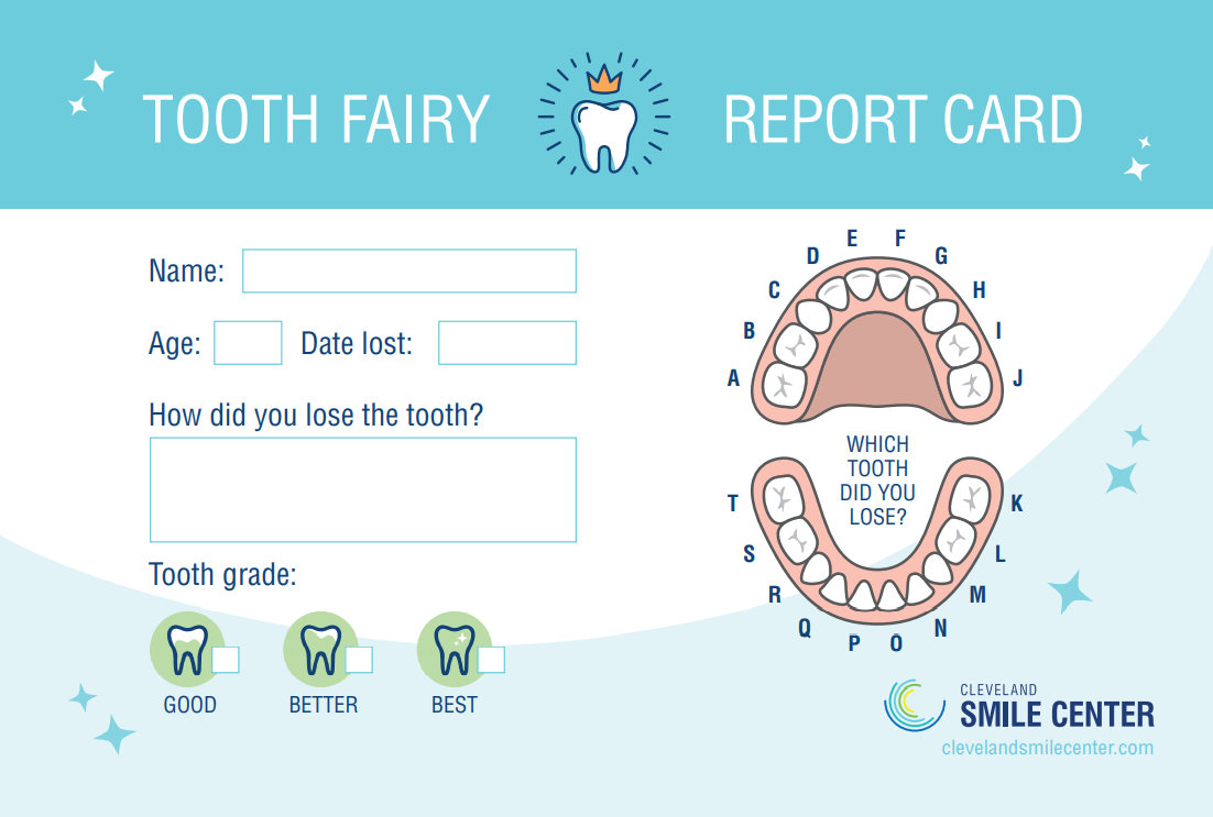 Tooth Fairy Report Card
