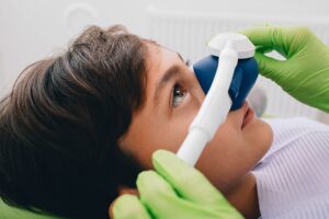 Sedation Dentistry - Child with Sedation Mask