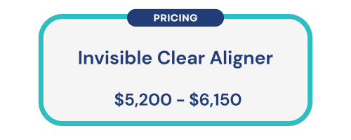 Invisible Clear Aligner Pricing Graphic